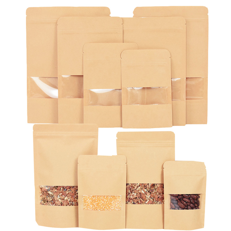 Food Snacks For School - Sacs en papier Kraft à fermeture