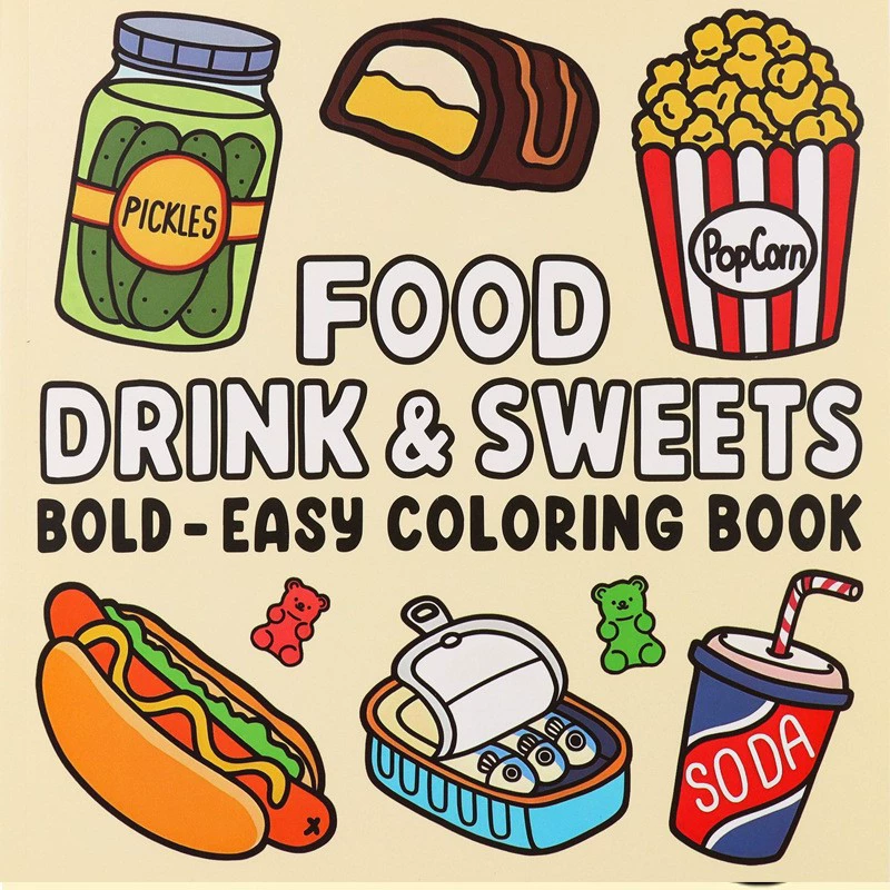Livre de coloriage pour adulte - Food And Snacks Coloring Book Bold And Easy avis et prix