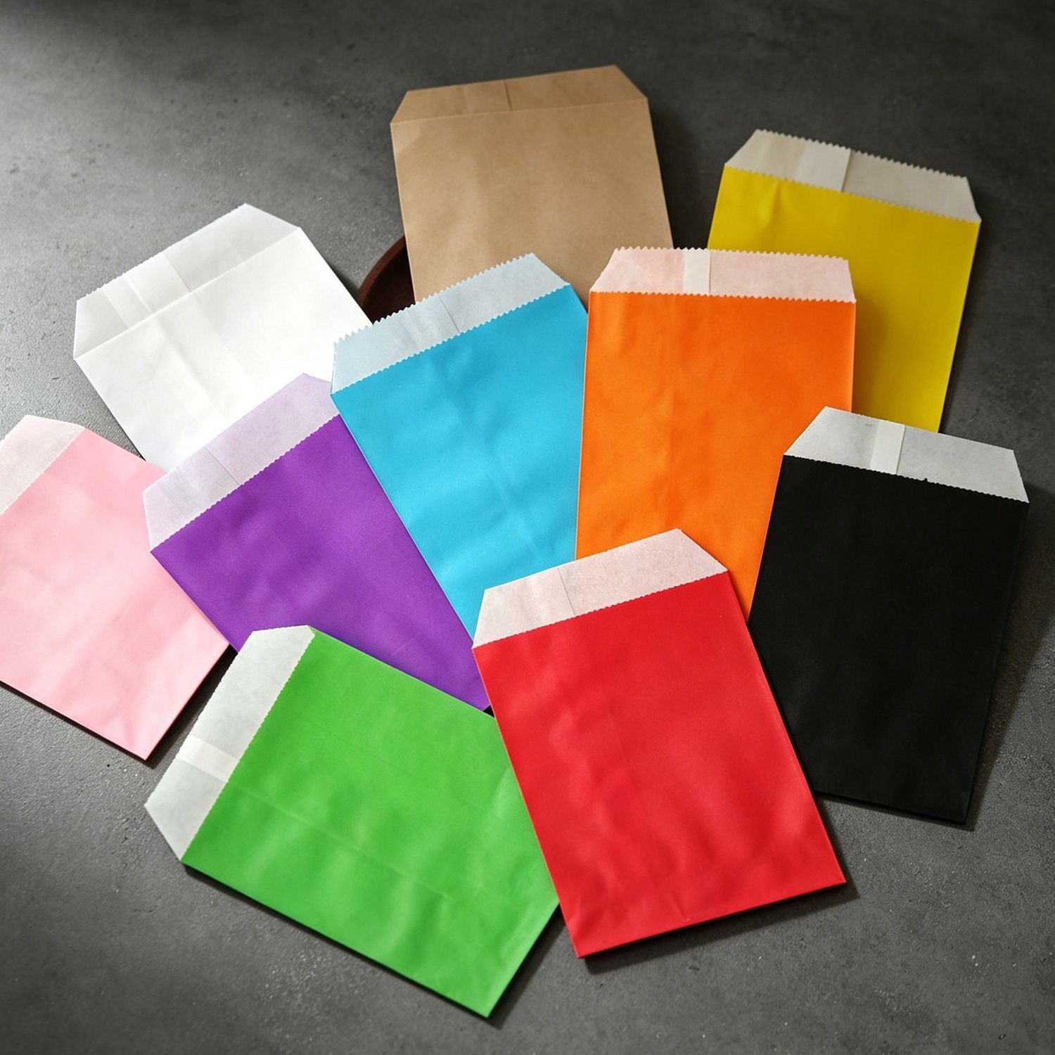 Sacs en papier Kraft colorés p - Food Snacks For School avis et prix